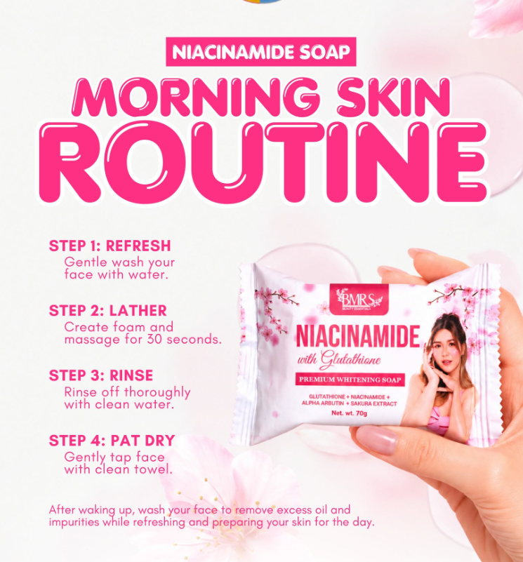 BMRS Niacinamide Radiance Soap 70g | Vitamin B3 Beauty Bar