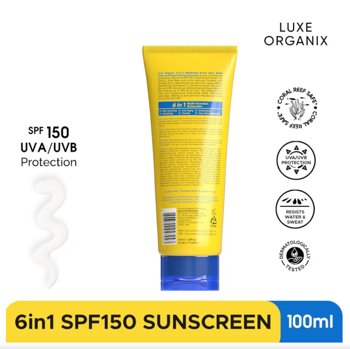 Luxe Organix Sunscreen Range SPF50+–150+ | Face, Body & UV Mist