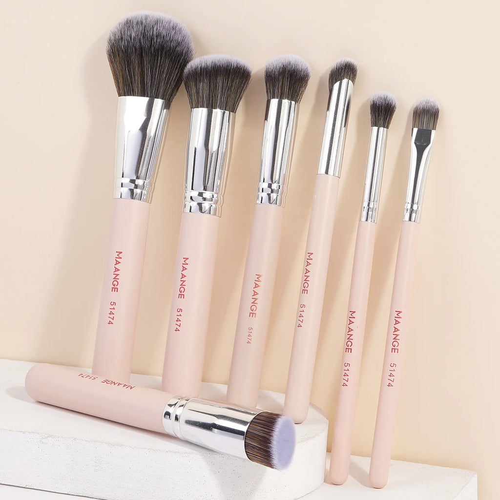 MAANGE 7-Piece Makeup Brush Set – Foundation, Concealer & Eyeshadow Brushes