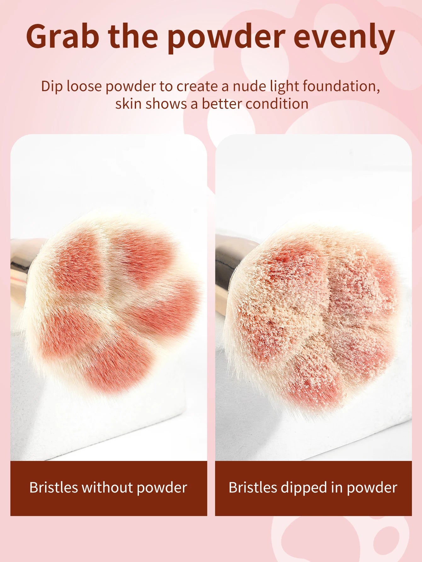 MAANGE Cat Claw Makeup Brush - Soft Dense Bristle Powder & Blush Brush
