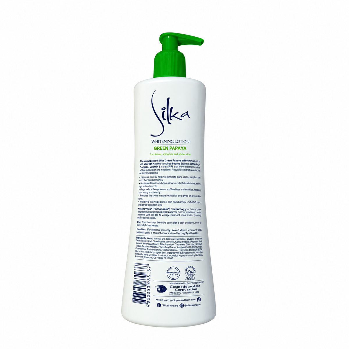 SILKA Radiance Lotion Green or Orange Papaya  500ml - Vitamin Complex
