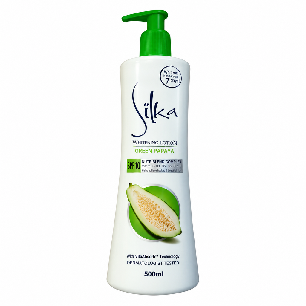 SILKA Radiance Lotion Green or Orange Papaya  500ml - Vitamin Complex