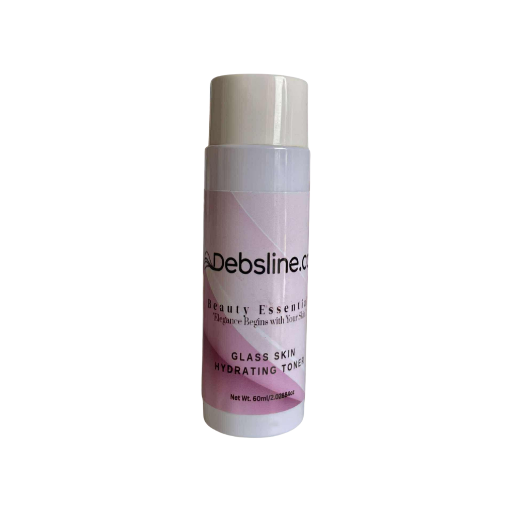 Debsline glass skin hydrating toner bottle on a white background