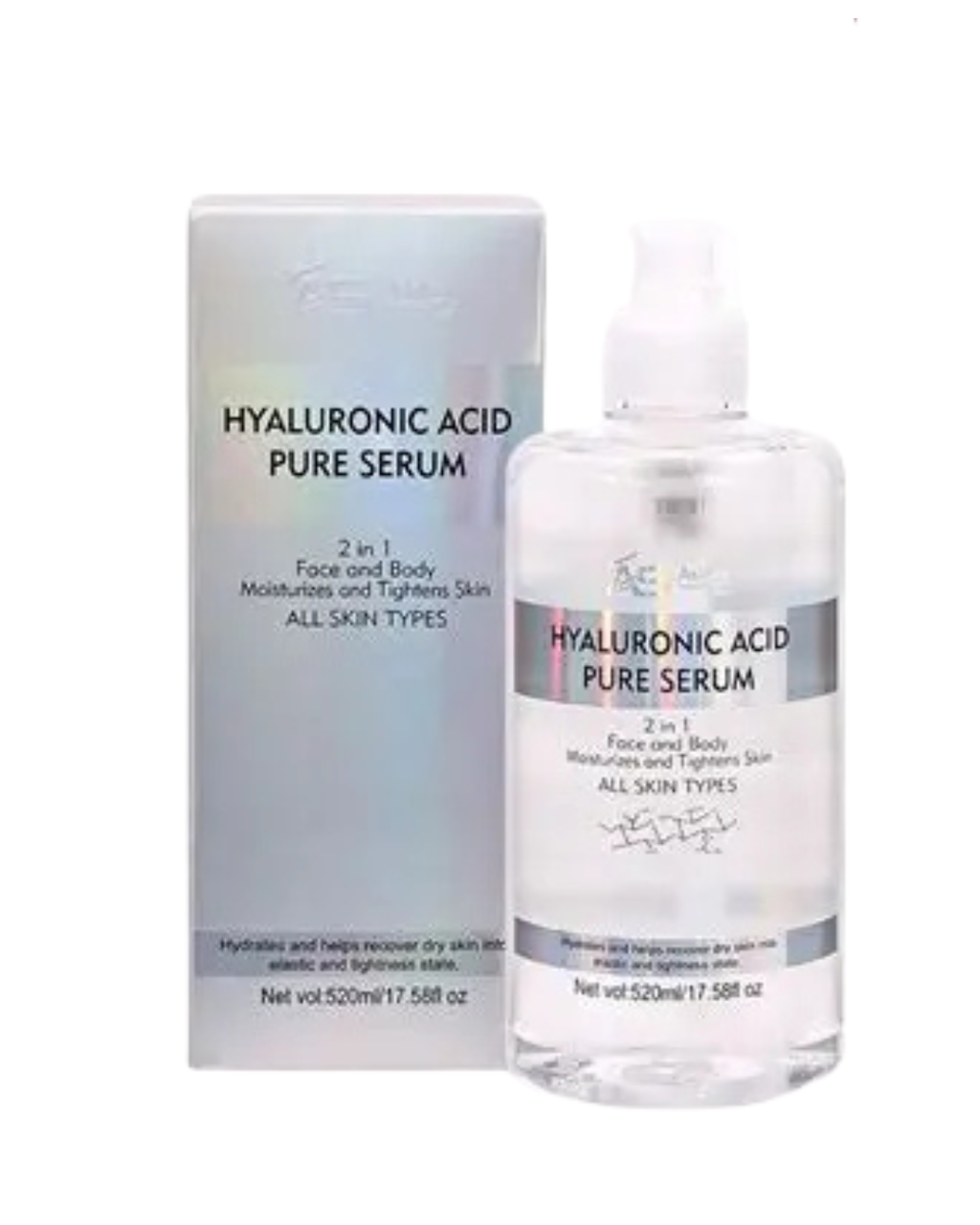 Hyaluronic Acid Pure Serum bottle and packaging on a white background