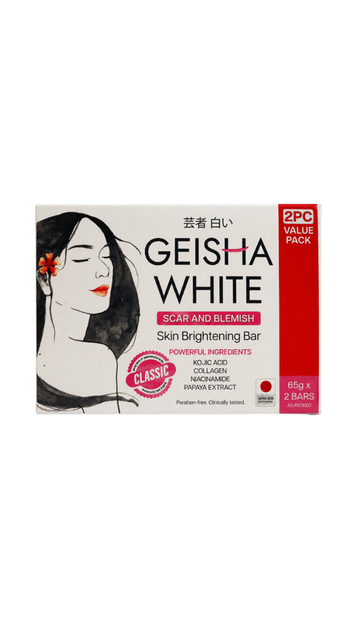 Geisha White Radiance Bar Soap 65gx2 Even Tone Treatment