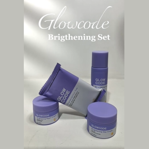 GLOWCODE Brightening Skincare Set Kojic Acid Niacinamide Soap Toner Creams
