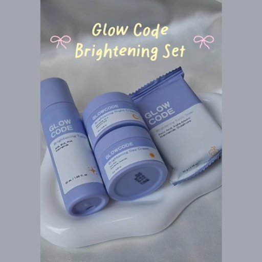 GLOWCODE Brightening Skincare Set Kojic Acid Niacinamide Soap Toner Creams