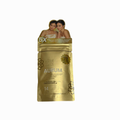AURUM travel-size supplement pouch, front and back packaging