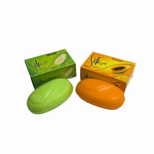 Silka Orange Papaya & Green Papaya Whitening Herbal Soap Bundle