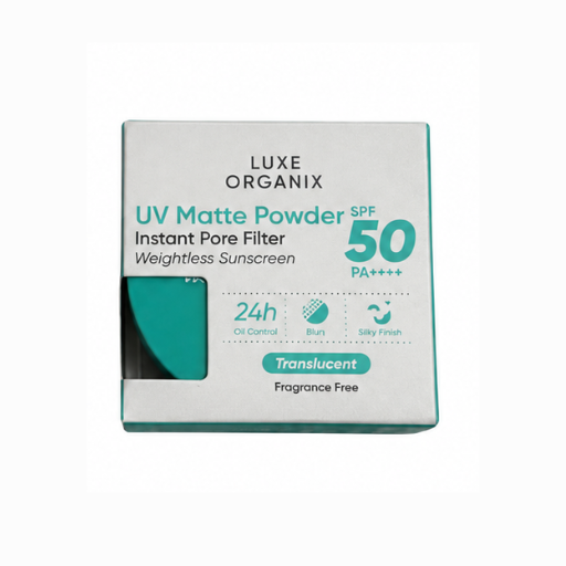 Luxe Organix UV Matte Powder SPF50 PA++++ Translucent shade