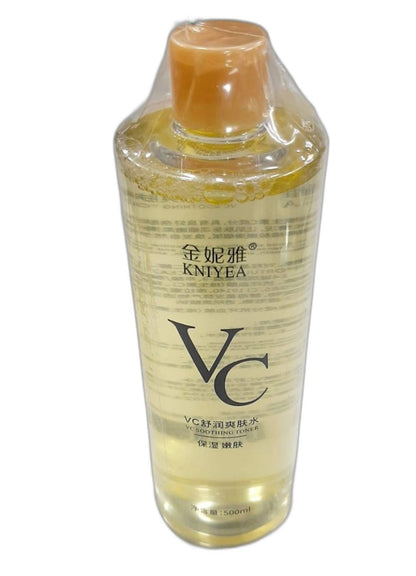 Clear bottle with orange cap labeled 'KNIYEYA' on a white background