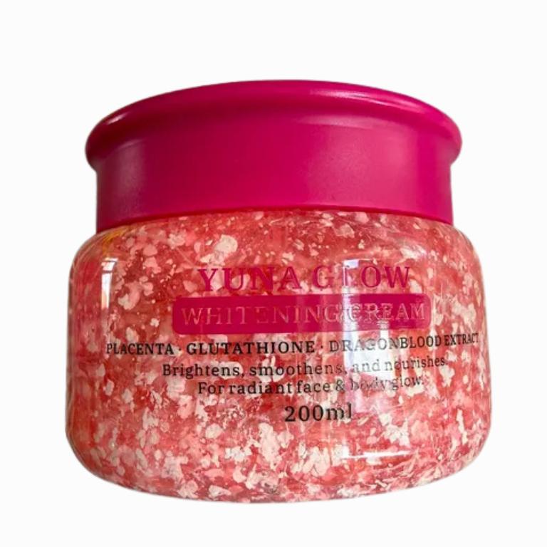 Yuna Glow Radiance Face Body Cream 200ml – With Glutathione, Niacinamide, Dragon Blood Extract &amp; Vitamin E