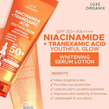 Luxe Organix Niacinamide + Tranexamic Acid SPF50 Body Lotion 200ml