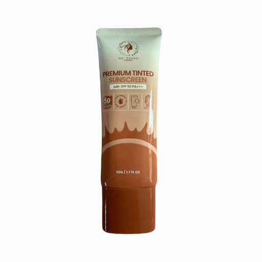 Ms Tsung Essentials Tinted Sunscreen SPF50 PA+++ – Lightweight Face Sunscreen with Niacinamide & Centella