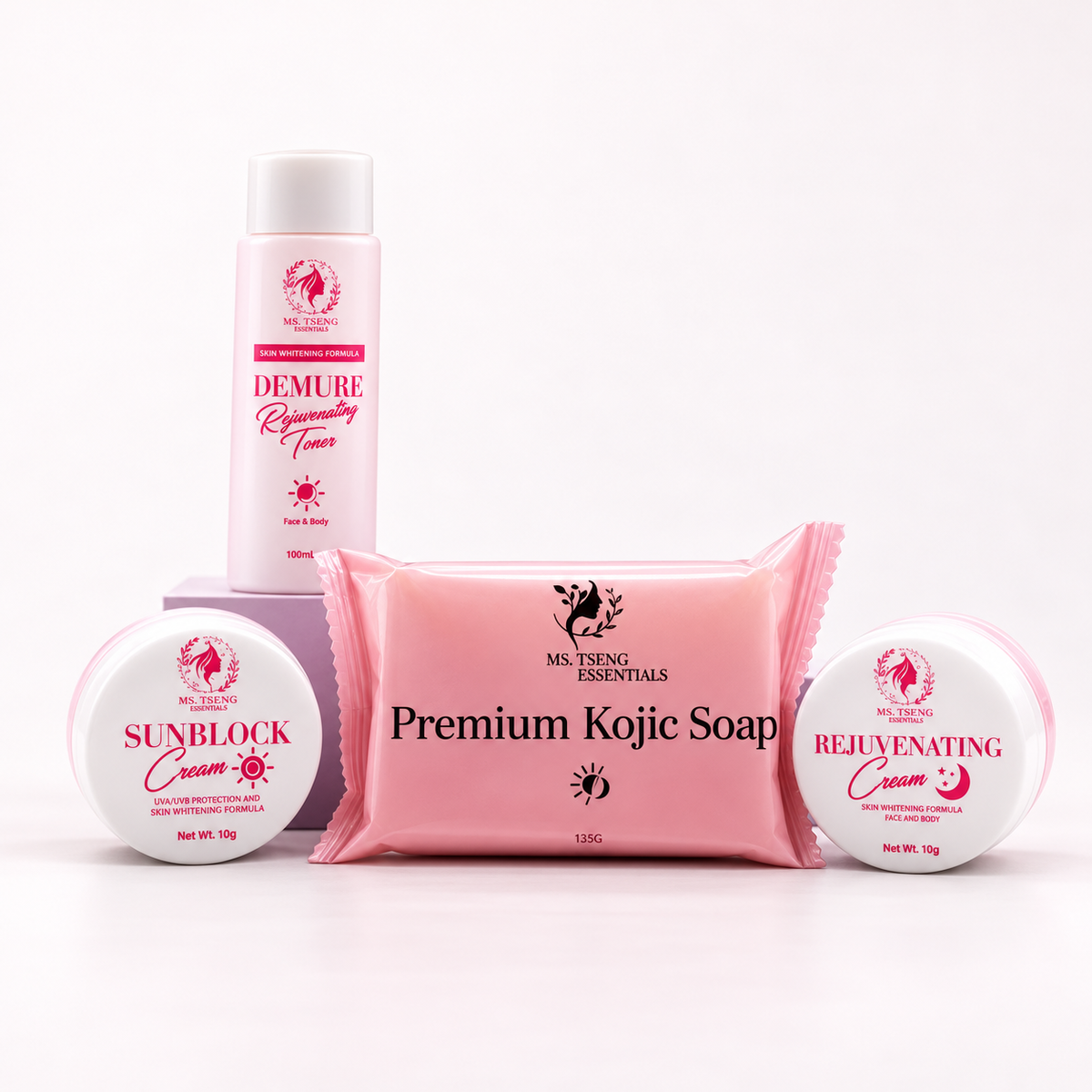 Ms Tsung Essentials Demure Rejuvenating Set or Glass Skin Facial Serum 30ml
