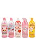 Lineup of A Bonne skincare products on a beige background