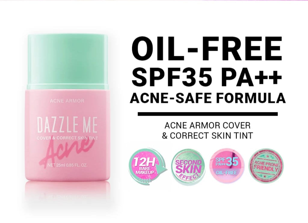 ACNE ARMOR DAZZLE ME COVER & CORRECT SKIN TINT 25ml SPF35 PA++-Debsline.co