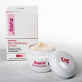 Amira skin whitening cream jar and packaging on a white background