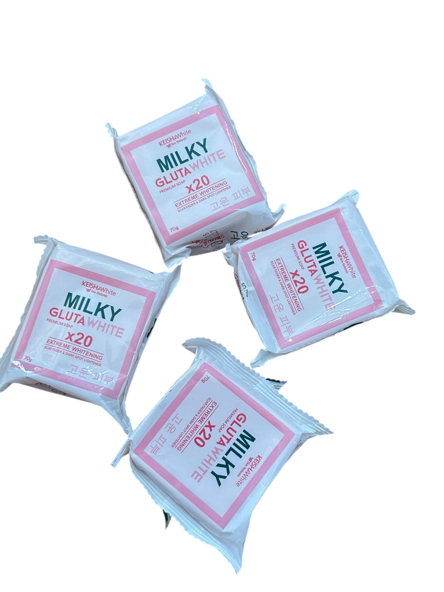 Keisha White Milky Gluta White x20 Extreme Whitening Soap 70g-Debsline.co