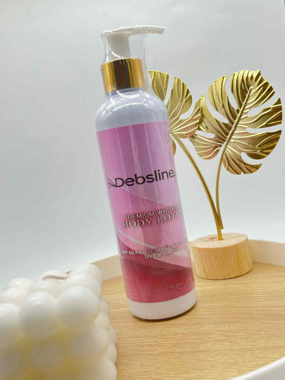 Debsline.co Premium Whitening Body Lotion SPF50 PA++++ Broad-spectrum UVA+UVB Protection 250ml