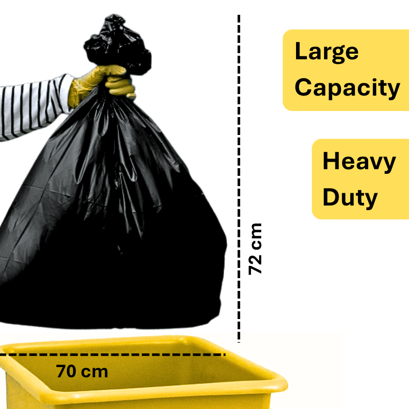 400 Black Bin Liners Refuse Sacks 75L Heavy Duty Black Bin Bags 20 Rolls, Disposable Kitchen Refuse Liners, Strong and Large 70x72cm Trash Bags, Dustbin Bags, Leakproof Waste Bags, Rubbish Bin Garbage Bin Sacks, 400 Liners (2