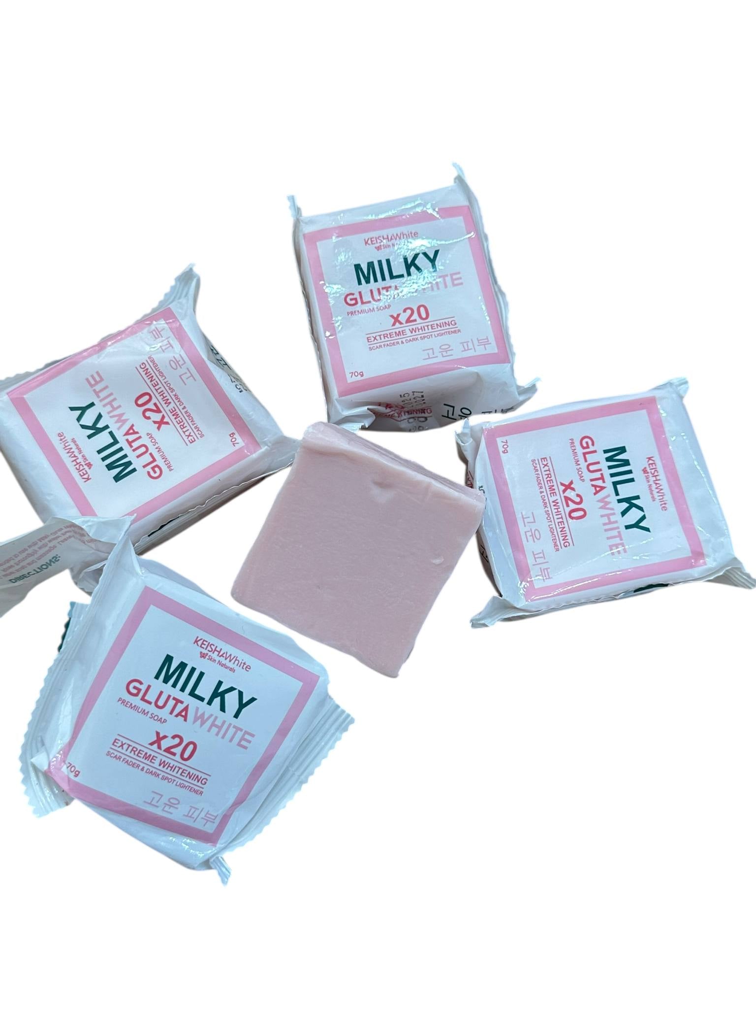 Keisha White Milky Gluta White x20 Extreme Whitening Soap 70g-Debsline.co