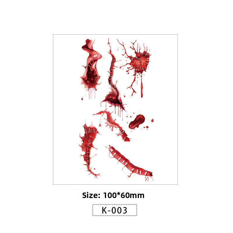 Halloween Scar Tattoo Sticker