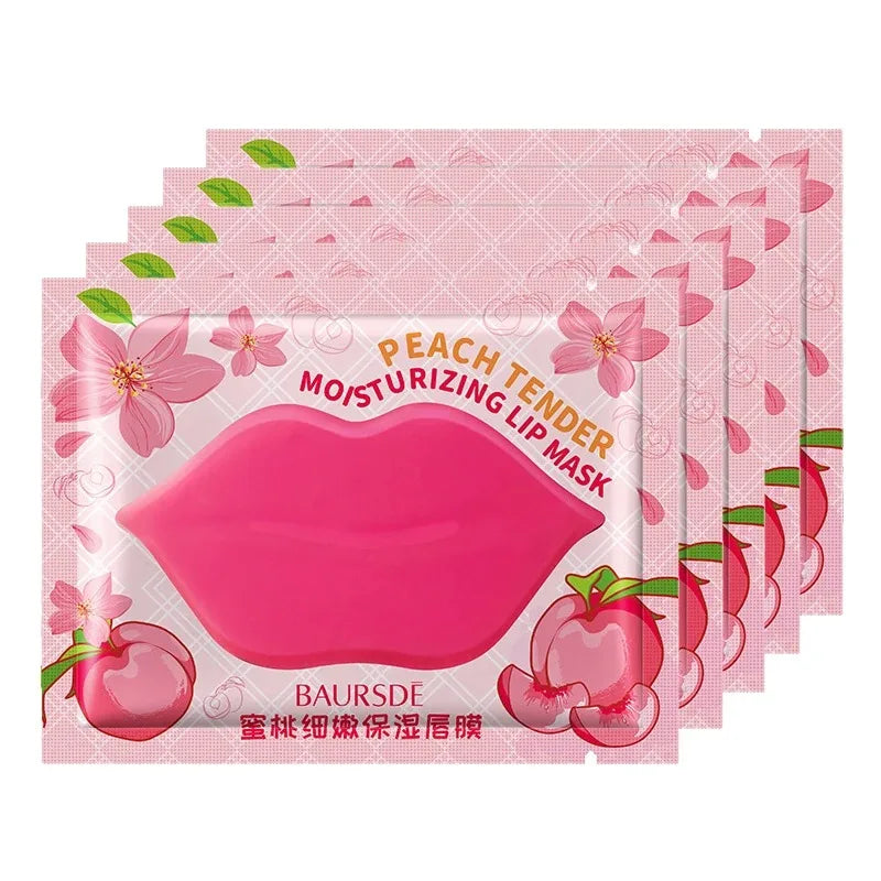 Packaging of peach tender moisturizing lip mask with BAURSDE branding.