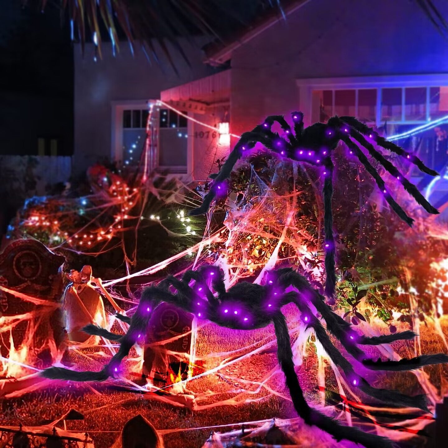Halloween Glowing Spider Decoration for Indoor and Outdoor Use