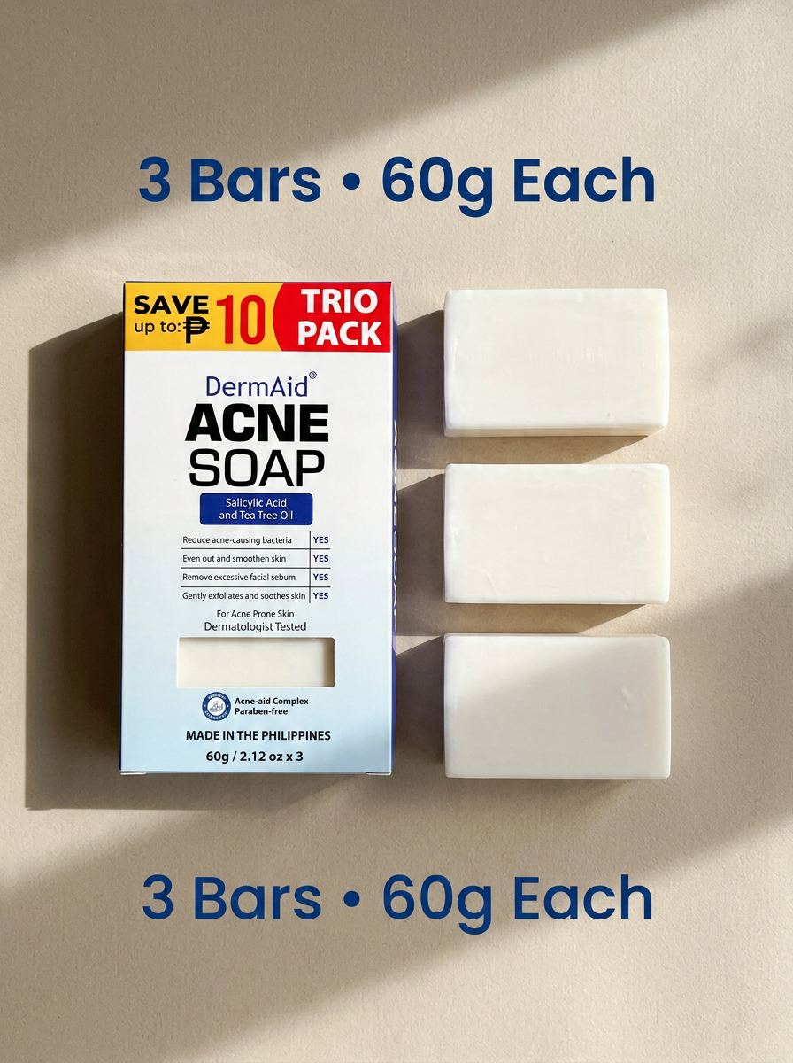 Dermaid Clarifying Soap 60gx3 Gentle for Sensitive Skin