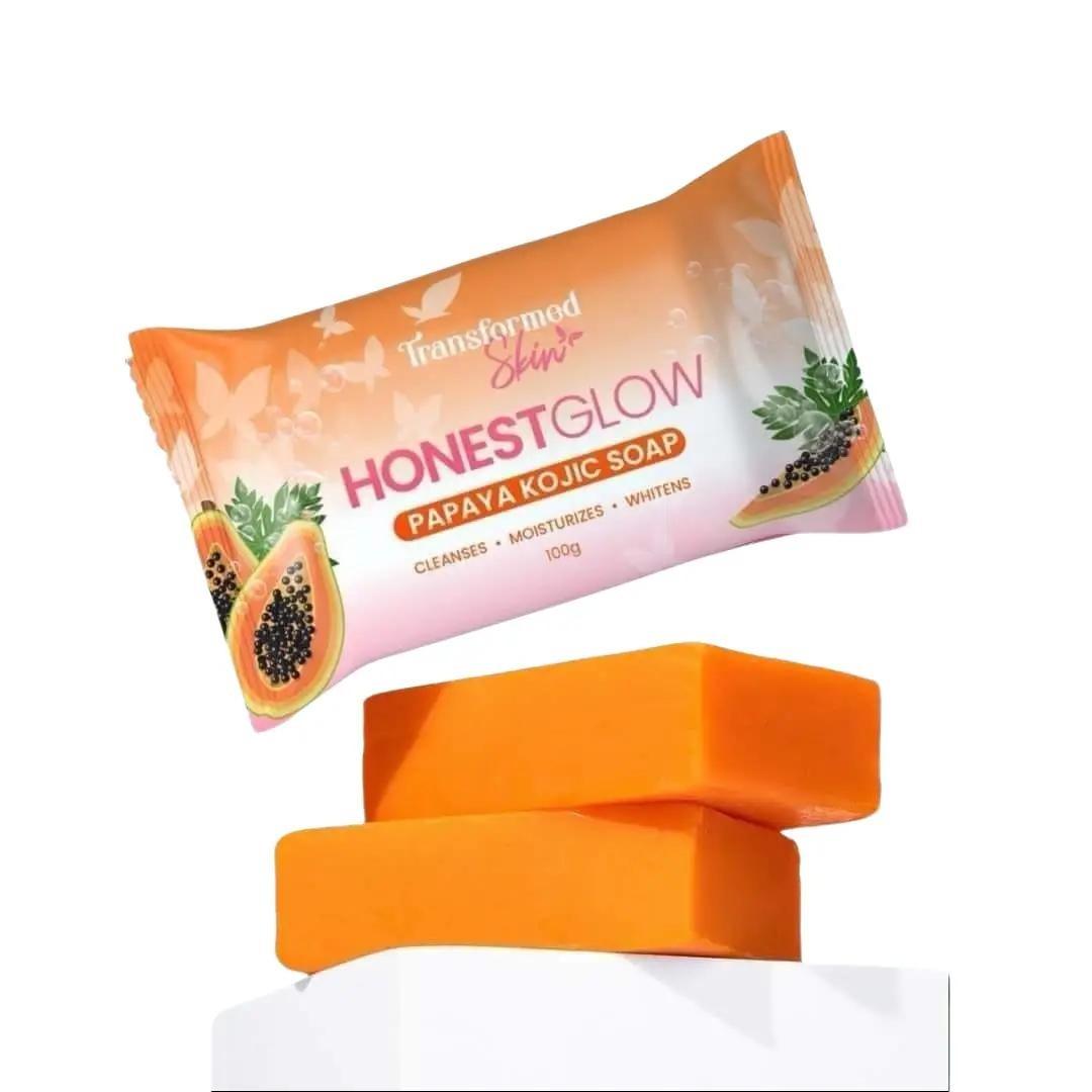 Honest Glow Papaya Kojic Soap Bar 100g or 70g debsline.co
