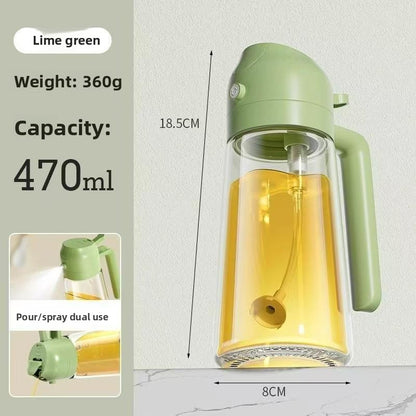 Dual-function Glass Oil Spray Bottle for Kitchen