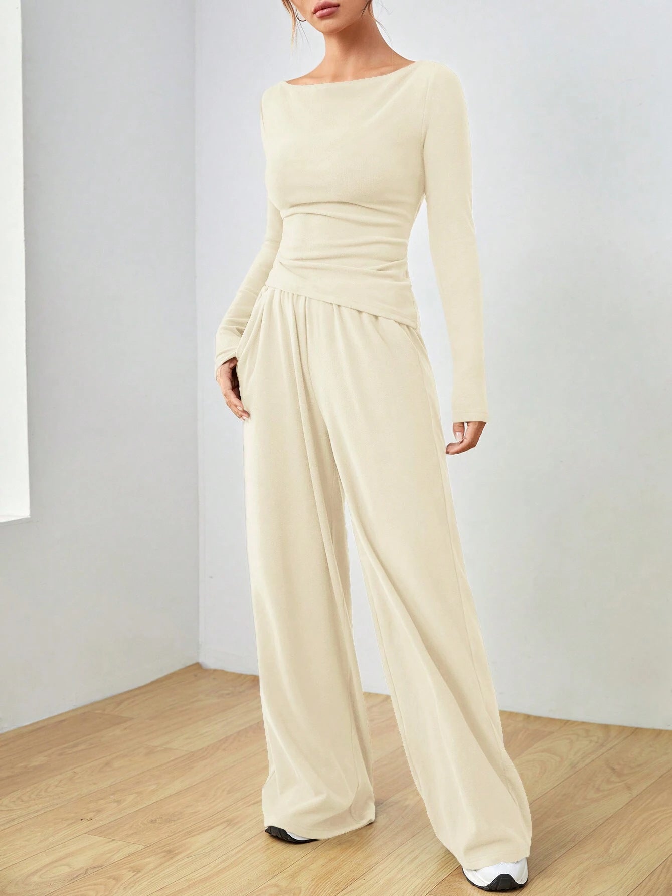 Relaxed Wide-leg Pants Suit