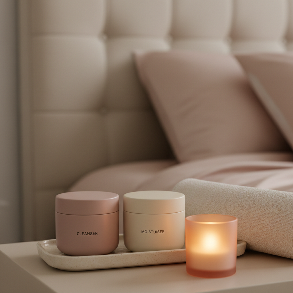 Editorial evening skincare ritual image