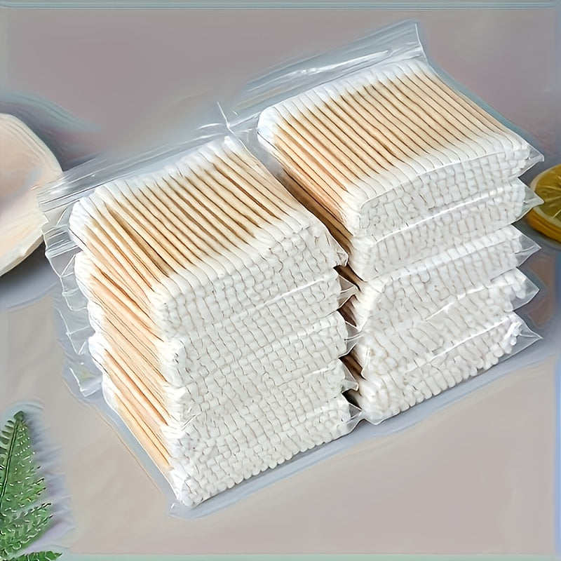 500 Dual-Ended Swabs, Free from Parabens, Suitable for Gentle Ear Cleaning And Makeup Application, Versatile for Various Cleaning And Care Needs.