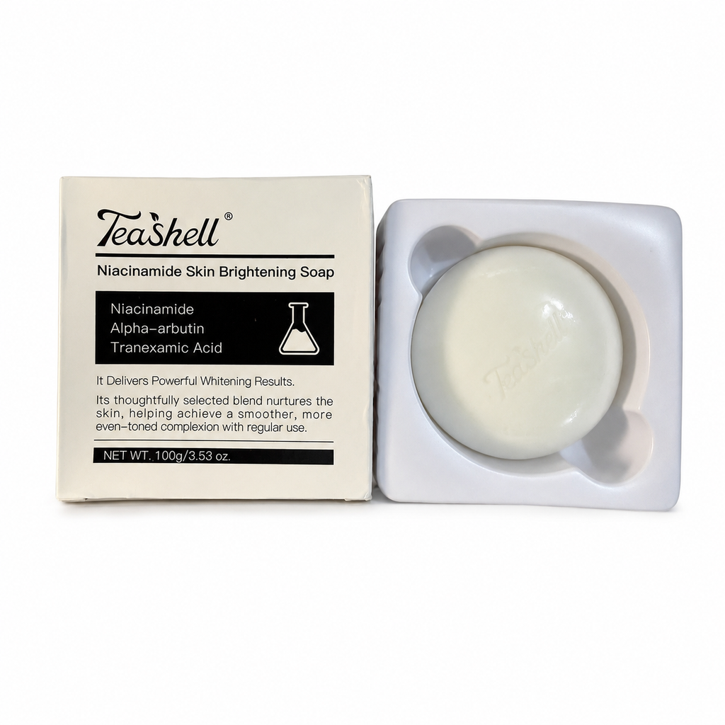 TeaShell product set with tray, box and foaming net