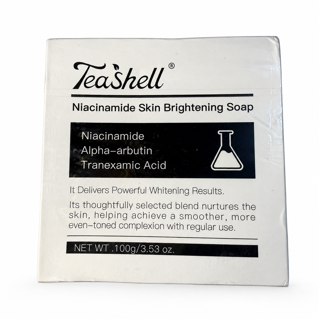 TeaShell front packaging close-up
